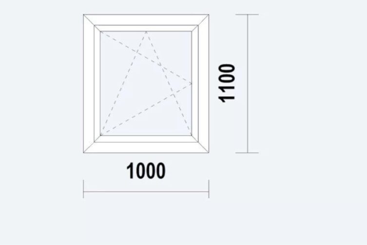 Venster kunststof 1000x1100mm draai-kiep wit