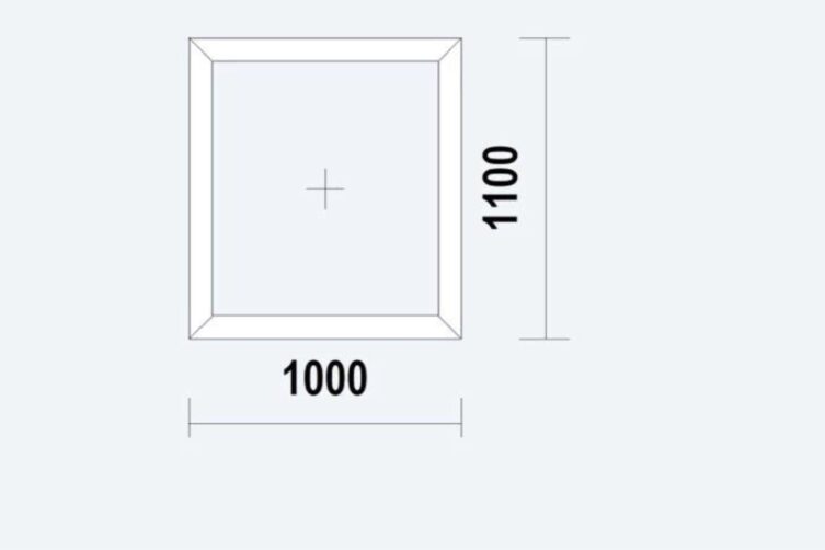 Venster kunststof 1000x1100mm vast